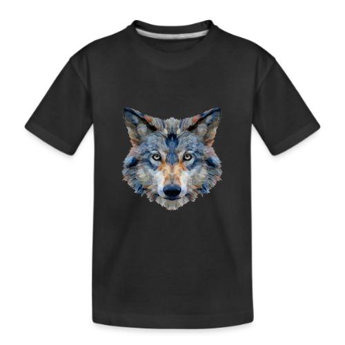 Wolf: Chromatic Wild Gaze - Kid's Premium Organic T-Shirt