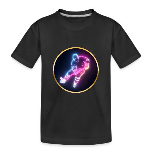 Hockey: Neon Ice Striker - Kid's Premium Organic T-Shirt