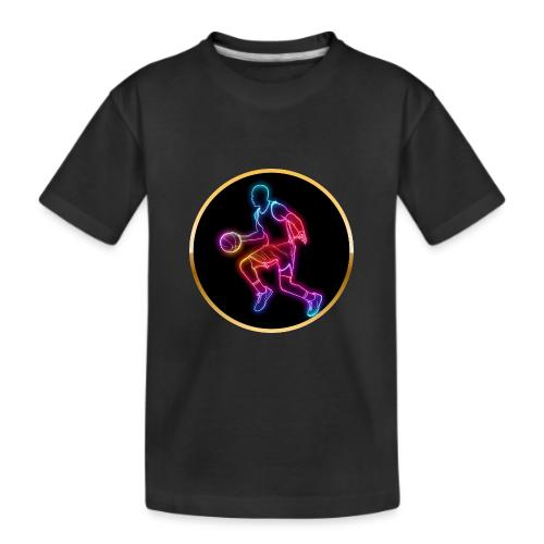 Basketball: Neon Dribble Pulse - Kid's Premium Organic T-Shirt