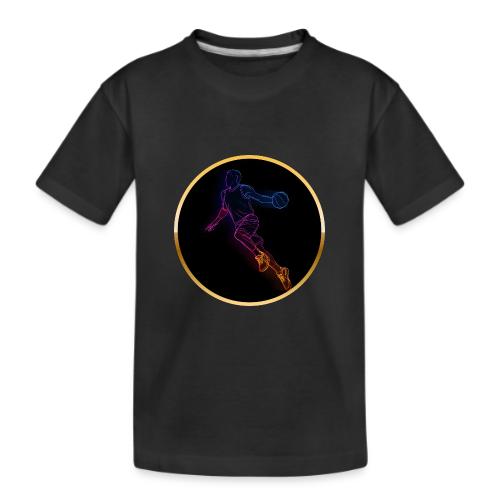 Basketball: Neon Jump Shot - Kid's Premium Organic T-Shirt
