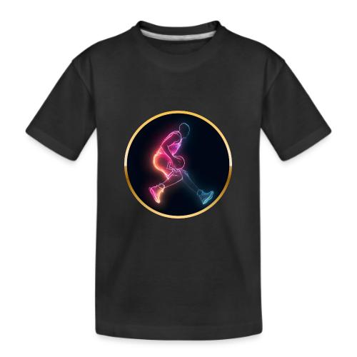 Basketball: Golden Court Glow - Kid's Premium Organic T-Shirt