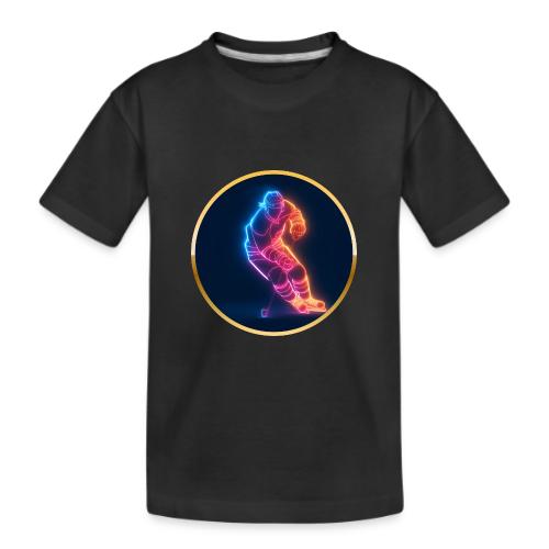 Hockey: Neon Hockey Sketch - Kid's Premium Organic T-Shirt