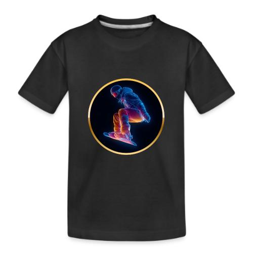 Snowboarding: Arctic Neon Leap - Kid's Premium Organic T-Shirt