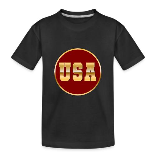 Golden USA Seal - Kid's Premium Organic T-Shirt