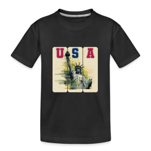 Art illustration of the Statue of Liberty - Kid's Premium Organic T-Shirt