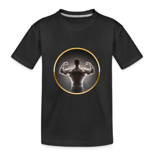 Bodybuilding: Neon Strength Frame - Kid's Premium Organic T-Shirt