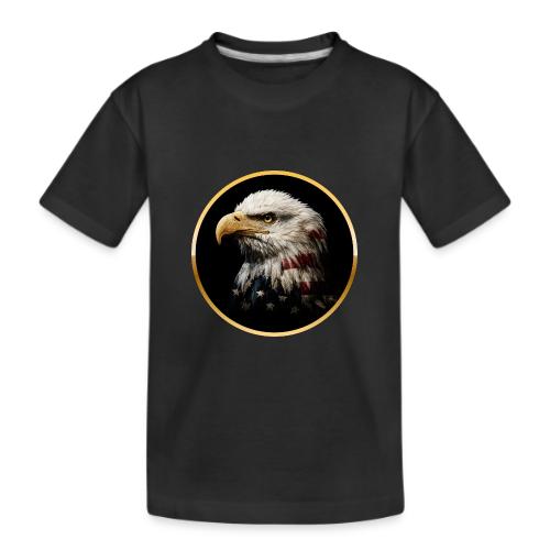 America: Golden Freedom Crest - Kid's Premium Organic T-Shirt