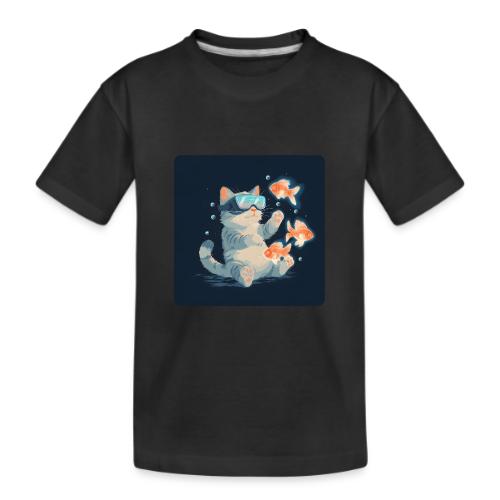 Cat: VR Fish Chase - Kid's Premium Organic T-Shirt