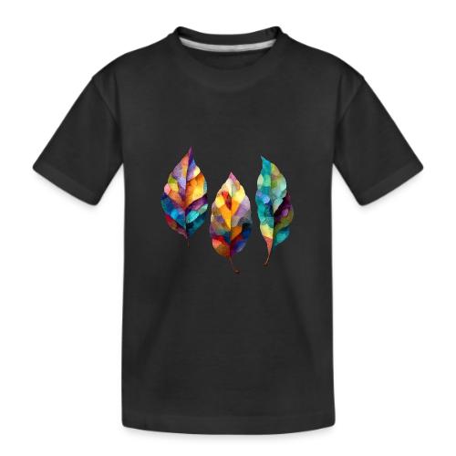 Art: Colorful Leaf Harmony - Kid's Premium Organic T-Shirt