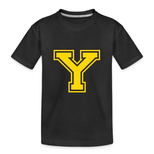 Letter Y – Capital Athletic Alphabet Monogram - Kid's Premium Organic T-Shirt