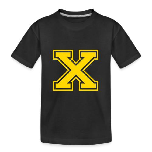 Letter X – Capital Athletic Alphabet Monogram - Kid's Premium Organic T-Shirt