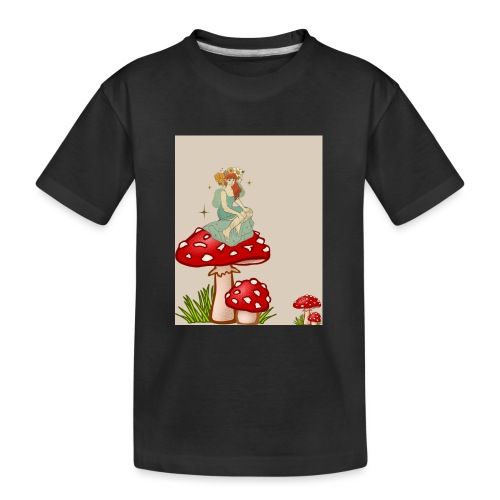 Fairy Amongst The Shrooms - Kid's Premium Organic T-Shirt