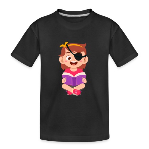 Little girl with eye patch - Kid's Premium Organic T-Shirt