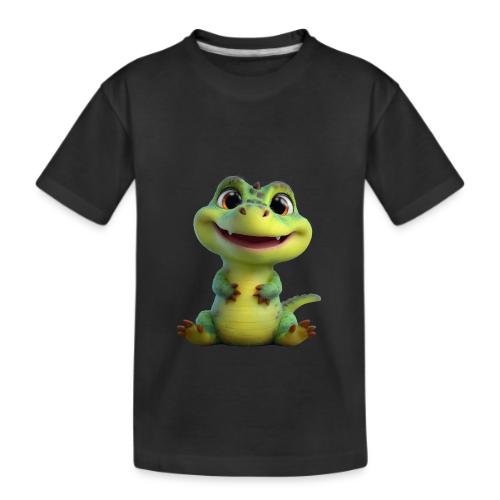 Playful Cartoon Baby Alligator - Kid's Premium Organic T-Shirt