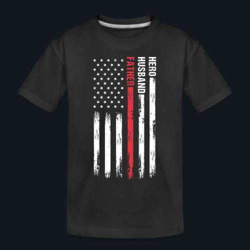 American Best Dad Hero Husband Father - Kid's Premium Organic T-Shirt