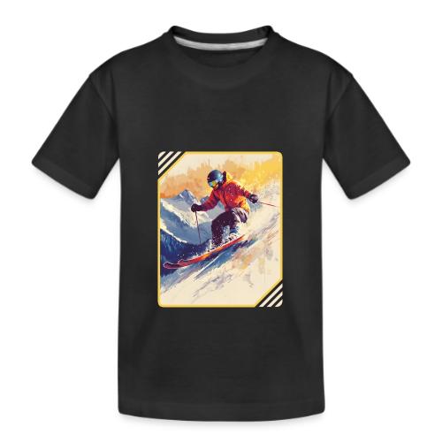 Skiing Through Snow Dreams - Kid's Premium Organic T-Shirt
