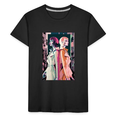 Trench Coats - Vibrant Colorful Fashion Portrait - Kid's Premium Organic T-Shirt