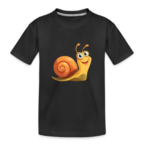 Happy Cartoon Snail with a Smile - Kid's Premium Organic T-Shirt