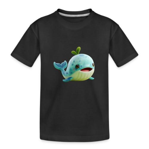 Playful Green-Blue Baby Whale - Kid's Premium Organic T-Shirt