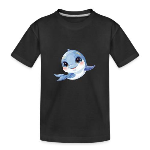 Joyful Blue-White Baby Dolphin - Kid's Premium Organic T-Shirt