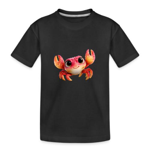 Cheerful Red Baby Crab Character - Kid's Premium Organic T-Shirt
