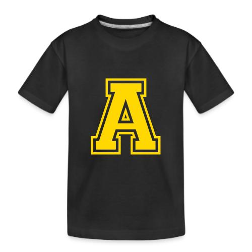 Letter A – Capital Athletic Alphabet Monogram - Kid's Premium Organic T-Shirt