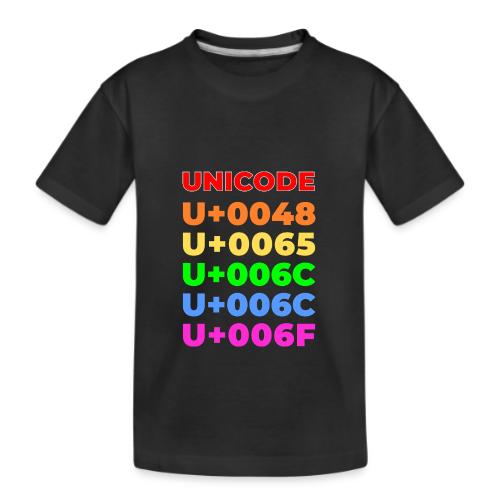 Hello, in unicode - Kid's Premium Organic T-Shirt