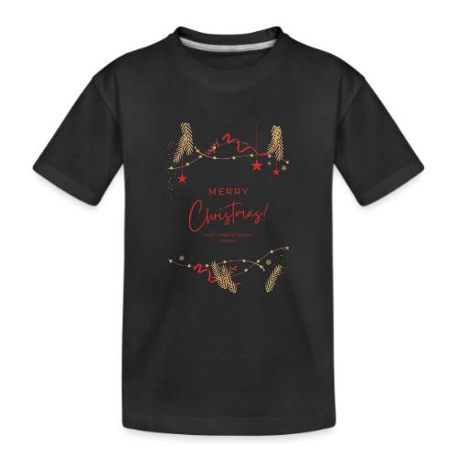 Merry Christmas Typography Design - Kid's Premium Organic T-Shirt