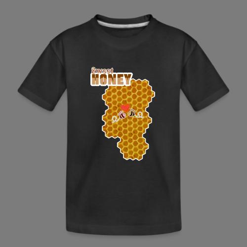 Sweet Honey - Spring comb design - Kid's Premium Organic T-Shirt