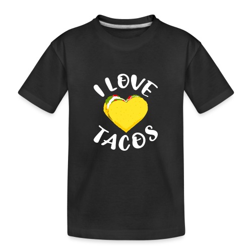 I Love Tacos Heart - Kid's Premium Organic T-Shirt