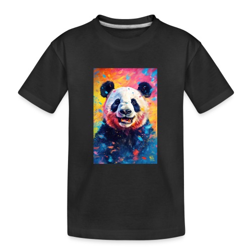Paint Splatter Panda Bear - Kid's Premium Organic T-Shirt