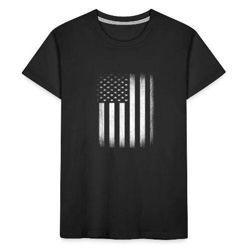 US Flag Distressed - Kid's Premium Organic T-Shirt
