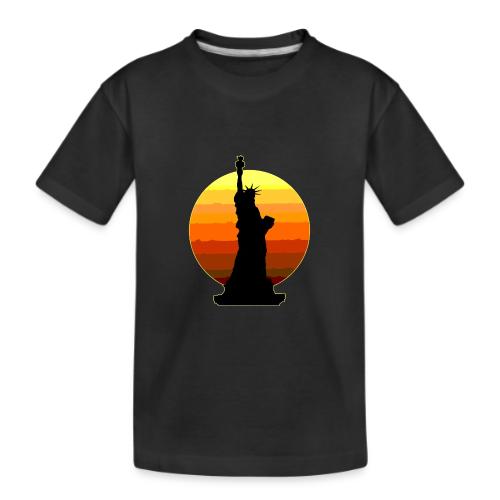 USA: Golden Horizon Liberty - Kid's Premium Organic T-Shirt