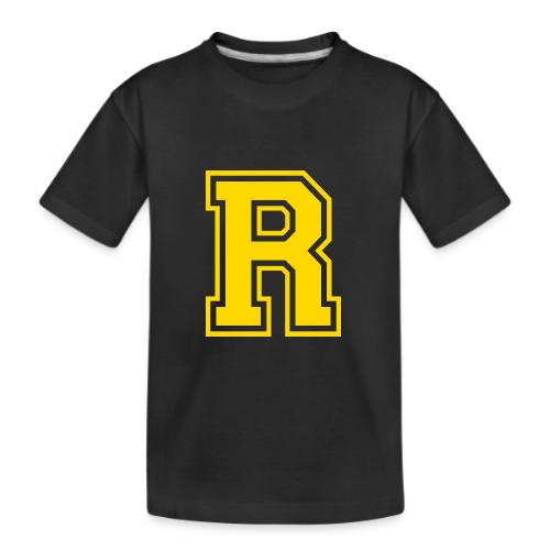 Letter R – Capital Athletic Alphabet Monogram - Kid's Premium Organic T-Shirt