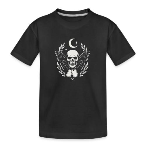 Skull butterfly dog tags - Kid's Premium Organic T-Shirt