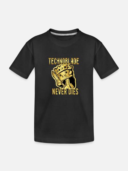 Technoblade Never Dies Golden - Kid's Premium Organic T-Shirt - black - Front