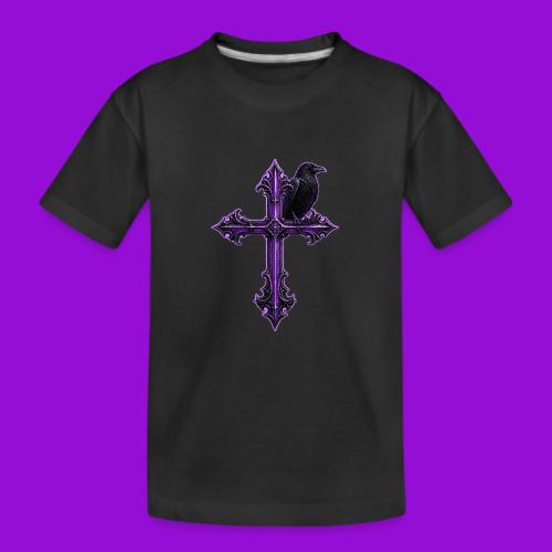 Gothix Raven Cross - Kid's Premium Organic T-Shirt