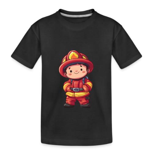 Friendly Firefighter Hero - Kid's Premium Organic T-Shirt