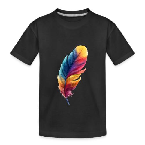 Rainbow Flight Feather - Kid's Premium Organic T-Shirt