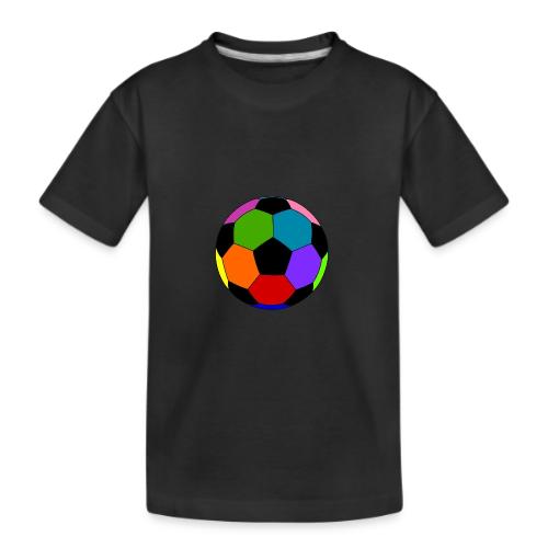 Multi-colored soccer ball - Kid's Premium Organic T-Shirt
