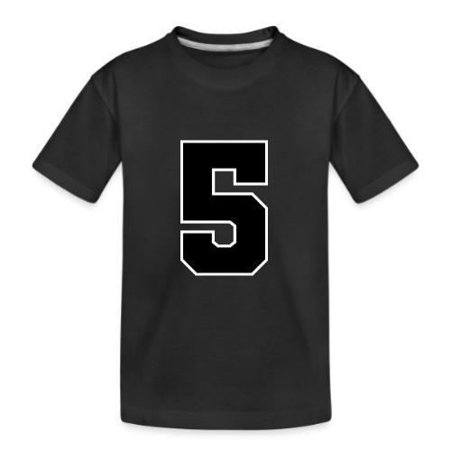 Varsity Number 5 Athletic Design - Kid's Premium Organic T-Shirt