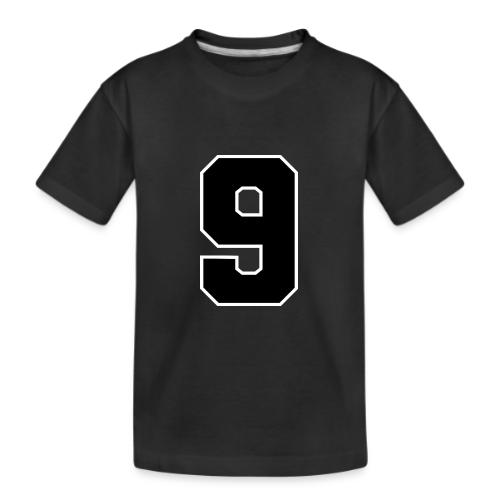Varsity Number 9 Athletic Font - Kid's Premium Organic T-Shirt