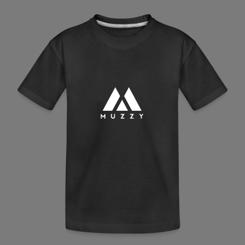 MUZZY Offical Logo White - Kid's Premium Organic T-Shirt