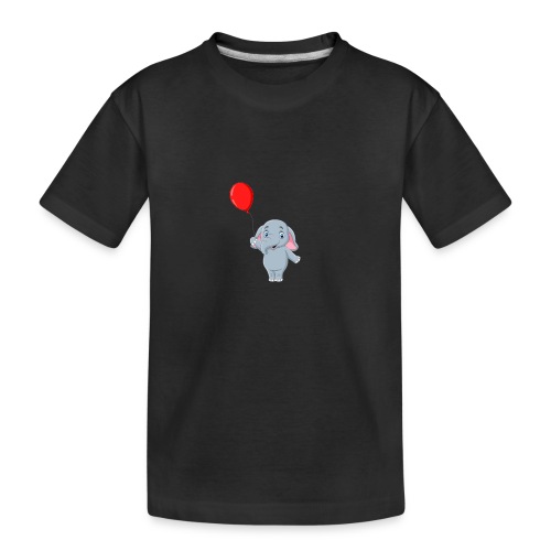 Baby Elephant Holding A Balloon - Kid's Premium Organic T-Shirt