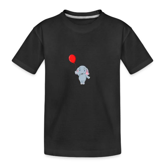 Baby Elephant Holding A Balloon