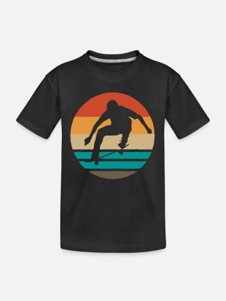 skateboard skateboard skateboard - Kid's Premium Organic T-Shirt - black - Front