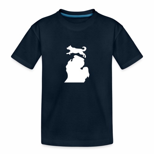Bark Michigan Husky - Michigan Tech Colors - Kid's Premium Organic T-Shirt