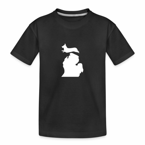 Corgi Bark Michigan - Kid's Premium Organic T-Shirt