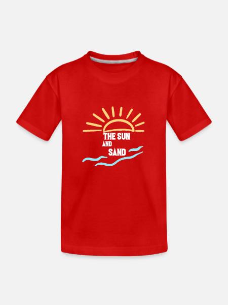 Live by the sun and sand - Kid's Premium Organic T-Shirt - red - Front