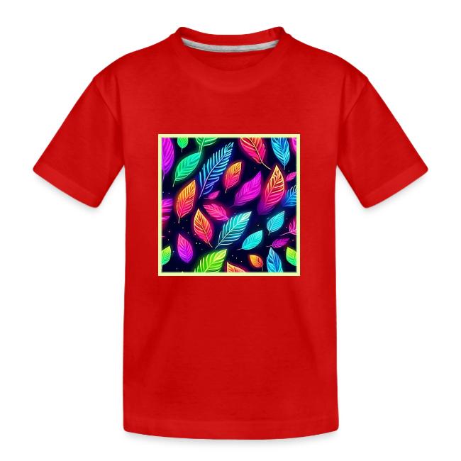 Neon Leaves in Vibrant Glow Art